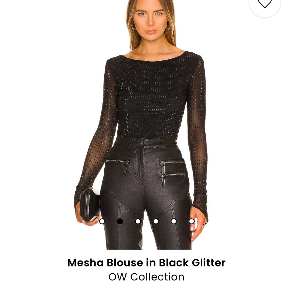 Mesha blouse in black glitter